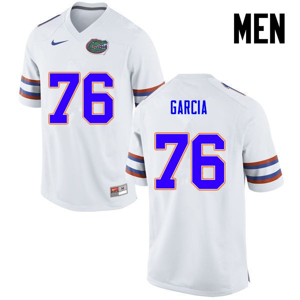 Florida Gators Men #76 Max Garcia College Football Jersey White